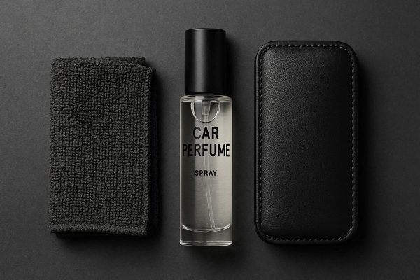 Car Perfume Spray Bottle with Microfiber Cloth and Case