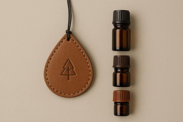 12 Leather Hanging Car Air Freshener with Essential Oil Refills