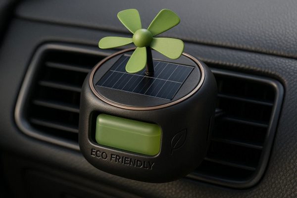 15 Solar Powered Car Vent Clip with Fragrance Cartridge Eco Friendly