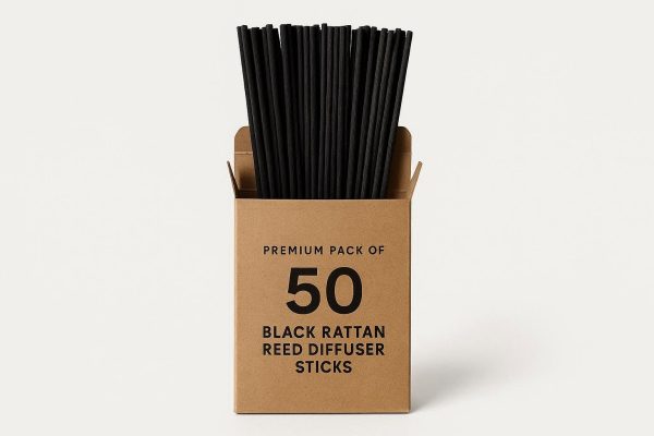 23 Black Rattan Reed Diffuser Sticks Premium Pack of 50 Replacement